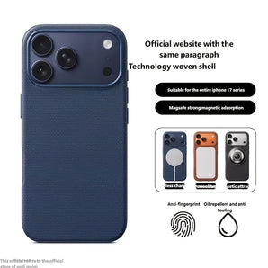 New Technology Fabric Magnetic Phone Case Is Suitable for iPhone 17 16 15 14 13 12 Pro Max Woven Magnetic Protective Case, High-