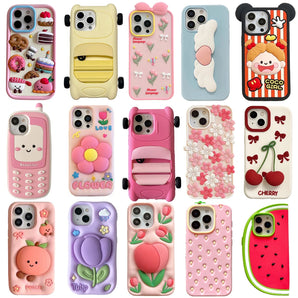 New Various Patterns For Apple iPhone 16,16Pro,16Promax 3D Soft Silicone Phone Cases, High Quality Protective Back Cover Shell