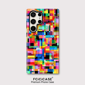 Shockproof Phone Case For Samsung Galaxy S26 Edge S25 Plus S20 FE A26 A36 S24+ S23 Ultra A56 Colorful Mosaic Cover