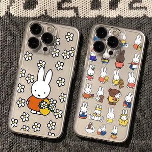 HOT Phone Case For Samsung A57 A07 A36 A26 A56 A16 A06 A55 A35 A25 A54 A34 A24 A14 A53 Clear Funny Cartoon M-Miffys-Kawaii