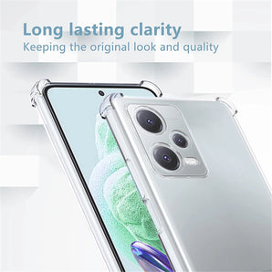 Shockproof Phone Cover for Xiaomi Redmi Note 13 12 Pro Plus POCO M6 X5 X6 PRO 5G M6 Pro 4G Transparent Clear Soft Back Case