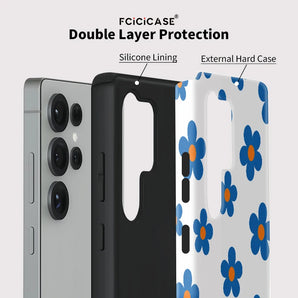 Fcicicase S20 FE Flowers Pattern Phone Case For Samsung Galaxy S24 S23 Plus S25 Ultra A16 A26 A56 A36 Anti-knock Matte Cover
