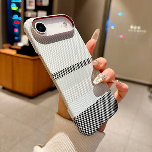 Luxury Frosted Half Frame Carbon Fiber PC Magnetic Case For iPhone 17 Air 16 15 14 13 Pro Max For Magsafe Wireless Charge Cover