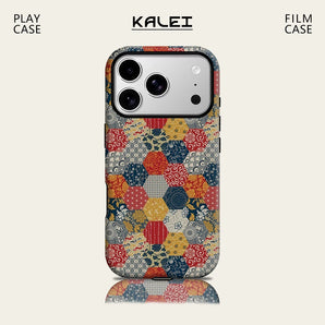 Hexagon Patchwork For Magnetic Must-Have Phone Case for IPhone 18 17 16 15 14 13 Pro Max Plus Single Double-layer tough Case