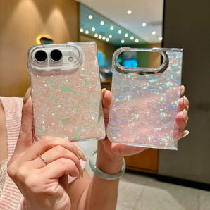 New shell pattern two iPhone Duo mobile phone case trend high simple duo fashion case