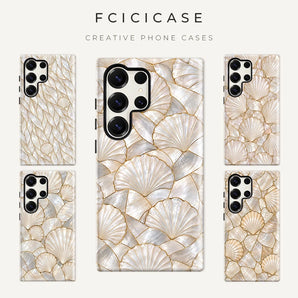Fcicicase Texture Pattern Case For Samsung Galaxy S26 Ultra S25 S24 S23 Plus S22 S20 FE A16 A26 A36 A56 PC +TPU Protective Cover