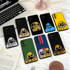 Brand C-CP P-Puals Phone Case For Samsung S 25,24,23,22,30,21,10,9,Ultra,Plus,Lite,FE,4,5 G Soft Black Case