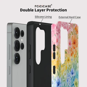 Shockproof Case For Samsung Galaxy S26 Ultra S25 S24 S23 Plus S22 S20 FE A16 A26 A36 A56 PC +TPU Flowers Cases hoesjes