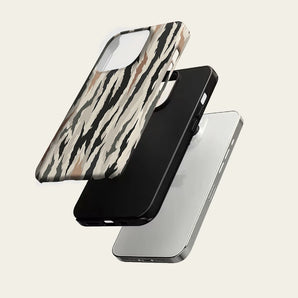 Neutral Wild Stripe Phone Case For Magnetic for iPhone 17 16 15 14 13 12 11 Pro Max Plus Double-layer Anti-Drop Back Cover