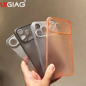 0.3mm Ultra Thin Hard PP Case For iPhone 17 Pro Max 17Air Matte Transparent Back Cover Shell For iPhone17 Air 17Pro ProMax Slim