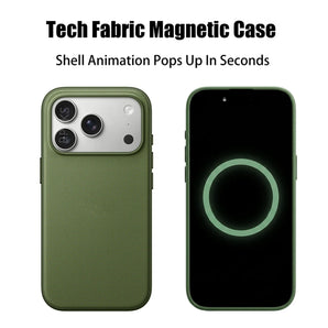 Original Technology Woven For Magsafe Magnetic Phone Case For IPhone 17 Air 16 15 14 13 Pro Max Animation Shockproof Cover