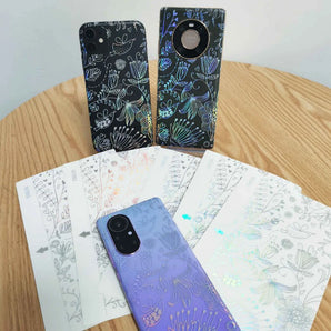 FONLYU 50pc 3D Transparent Laser Phone Skin Back Sticker for iPhone 16 15 Back Cover Protective Film for Cutting Machine Plotter