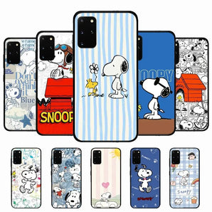 Comic S-Snoopy Dog Anime Phone Case For Samsung S 24 Fe 25 Ultra Plus 20 Lite 21 30 22 23 24 22 Ultra 5G Fundas