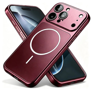 Fashion PC Phone Case For iPhone 17 16 15 14 13 18 Pro Max Magnetic Hard Full Lens Protection For Magsafe Thin Cover funda