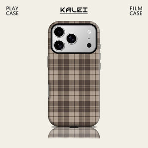 Brown Tone Plaid Texture IPhone17 Must for Magnetic Phone Case for IPhone 17 16 15 Pro Max Plus Single Double-layer Tough Case