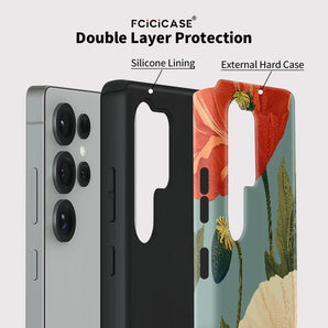 Flower Phone Case For Samsung Galaxy A56 A26 A36 A16 S20 FE S25 S24 Plus S23 Matte Acrylic Shockproof Soft Cover